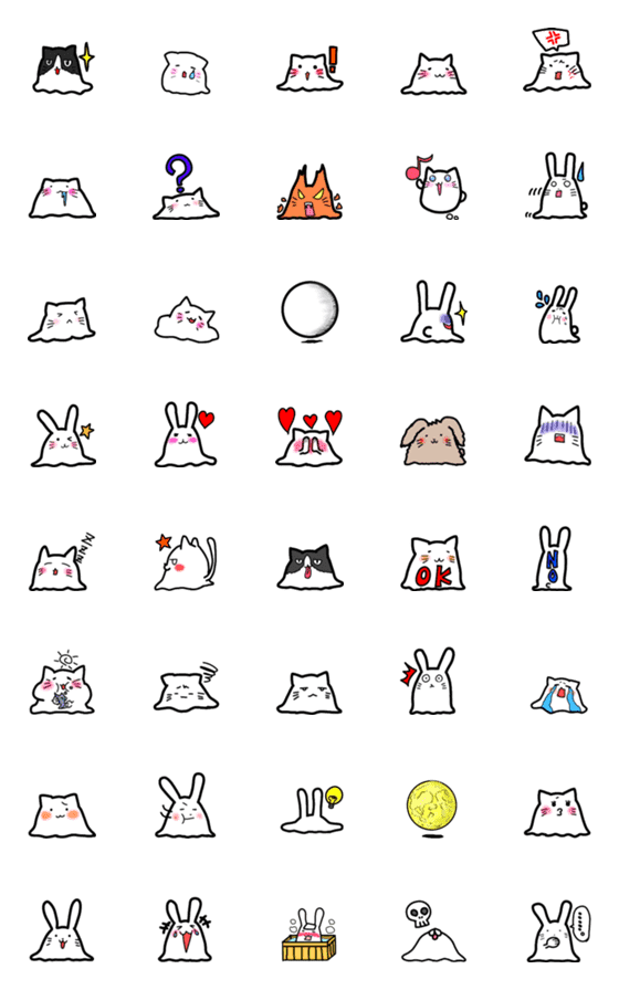 [LINE絵文字]とけうさ と とけねこの画像一覧