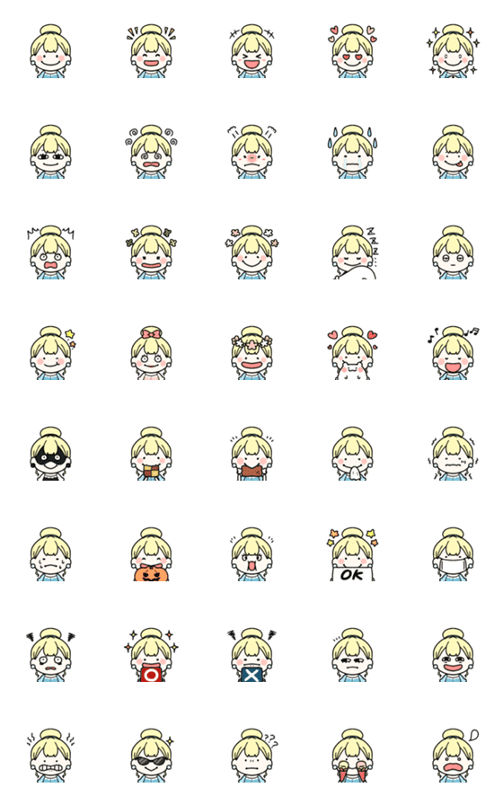 [LINE絵文字]ゆるかわいいシンデレラちゃん絵文字の画像一覧
