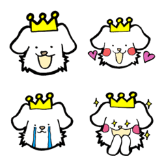 [LINE絵文字] ★やさしい犬の王様「キングワン」★絵文字の画像