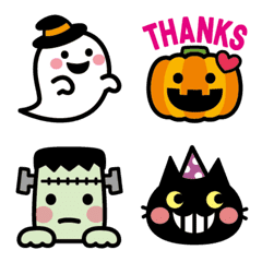 [LINE絵文字] くっきりかわいい♥ハロウィン絵文字の画像