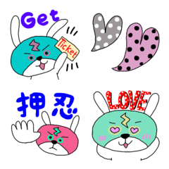 [LINE絵文字] マスクマンうさぎの画像