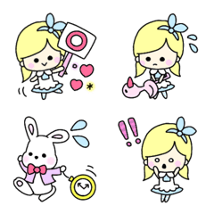 [LINE絵文字] ゆるかわ♡ちびっこアリスの画像