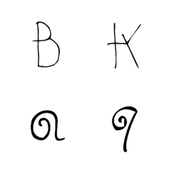 [LINE絵文字] ナチュル英数字 デコ文字の画像