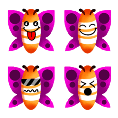 [LINE絵文字] Handdrawn Butterfly Emojiの画像