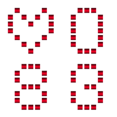 [LINE絵文字] RED cube ABC＆123の画像