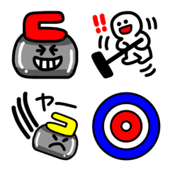 カーリング大好き★毎日使える手書き絵文字の絵文字メイン画像