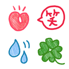 [LINE絵文字] 手書きダイアリーアイコン風絵文字の画像