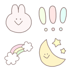 パステルうさちゃん♡絵文字の絵文字メイン画像