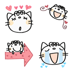 [LINE絵文字] ねこくる♡ハート絵文字の画像