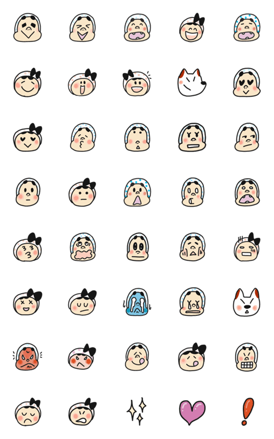 [LINE絵文字]HyottokosunEmojiの画像一覧