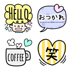 [LINE絵文字] シンプル＆かわいい♡絵文字の画像