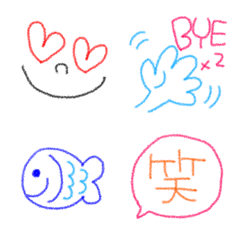 [LINE絵文字] ほっこり♥くれよんの画像