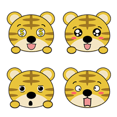 [LINE絵文字] ZiBa Tiger emoji 01の画像