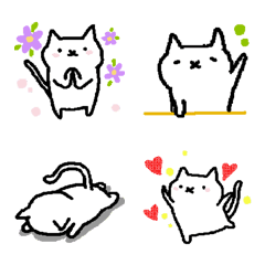 [LINE絵文字] 手描きねこ3【絵文字】の画像