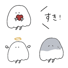 [LINE絵文字] てきとうおばけのしんぷるえもじの画像