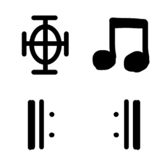 音楽記号のシンプル絵文字