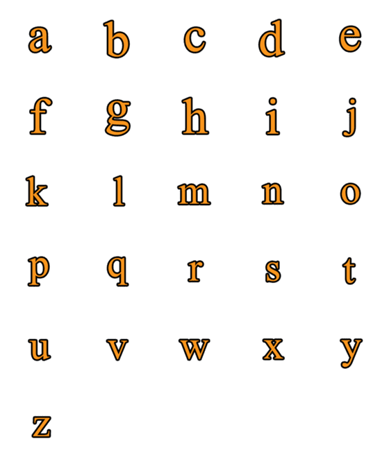 [LINE絵文字]NewEnglish alphabet Emoji 2020の画像一覧