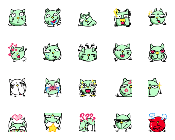 [LINE絵文字]Wasabi catの画像一覧