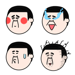 [LINE絵文字] おじさんの顔だけの画像