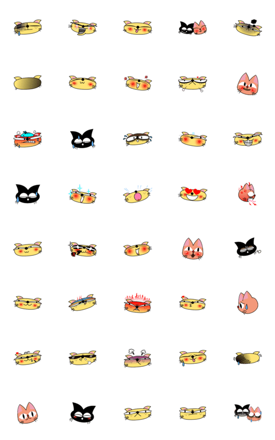 [LINE絵文字]Juicy Cat Club-EMOJI NEWの画像一覧