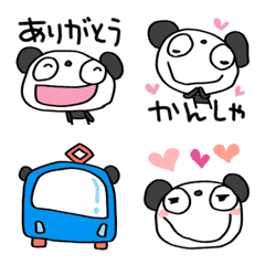 [LINE絵文字] ふんわかパンダ♡ラクガキ絵文字の画像