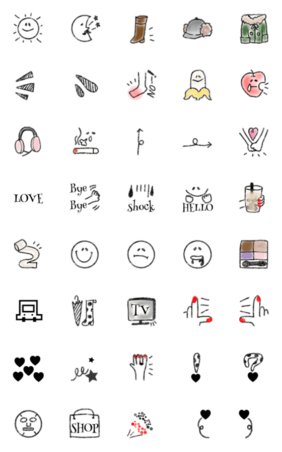 [LINE絵文字]お洒落Life emoji2の画像一覧