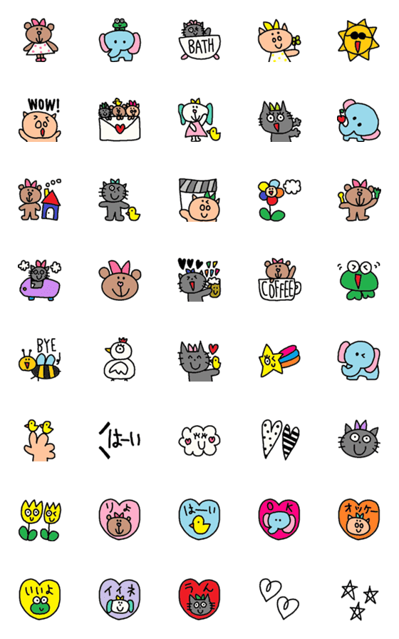 [LINE絵文字]Lilo friends emoji3の画像一覧