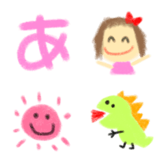 [LINE絵文字] ゆるっと絵日記【デコ文字＆絵文字セット】の画像