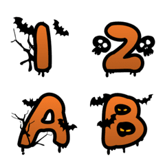 [LINE絵文字] Halloween party font (Eng)の画像