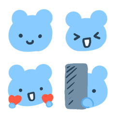 Cute blue bear BULU Emoji