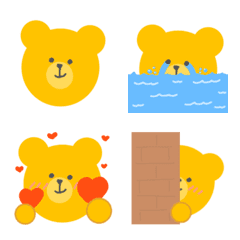 [LINE絵文字] Yellow bear NOGOMの画像