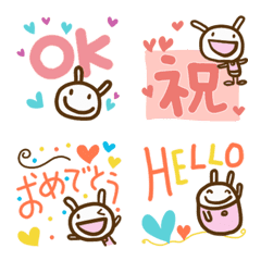 [LINE絵文字] ウサギなだけに♡ハート絵文字の画像