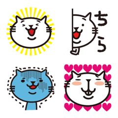 [LINE絵文字] とても白い猫の画像