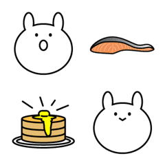 [LINE絵文字] うさぎと食べ物の絵文字の画像