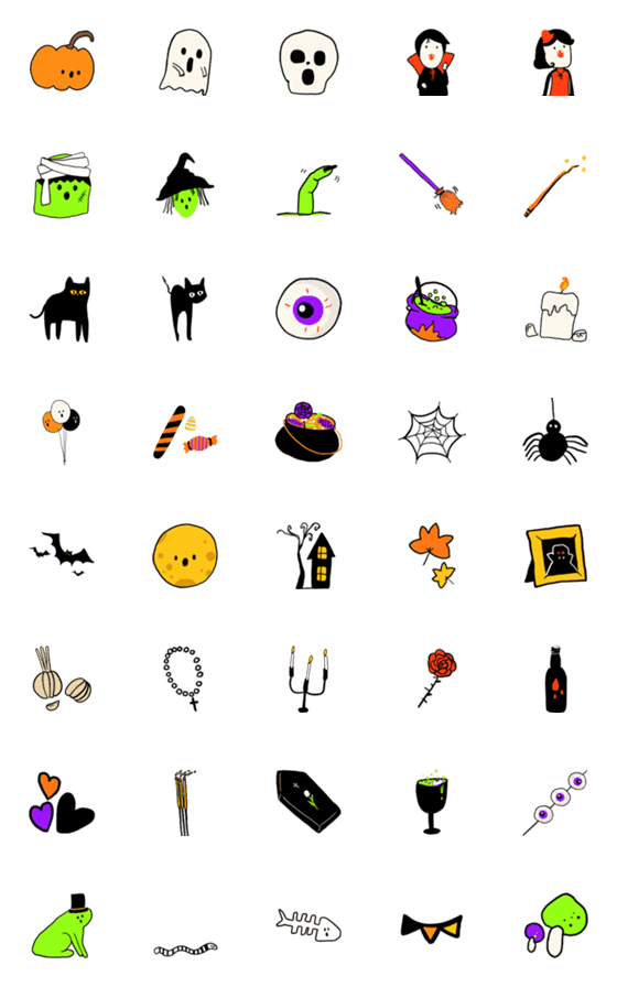 [LINE絵文字]KHUNREYUMMII_Helloween2019の画像一覧