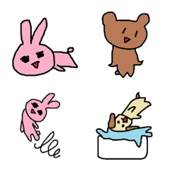 [LINE絵文字] おふざけアニマルのゆる～いスタンプ絵文字の画像