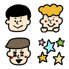 [LINE絵文字] 男の子のリアクション絵文字の画像