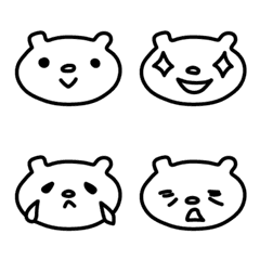 [LINE絵文字] シンプルで毎日使える基本のクマ絵文字の画像