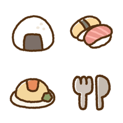 [LINE絵文字] ゆるい食べもの絵文字の画像