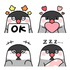 [LINE絵文字] ゆるかわいい文鳥さん絵文字の画像