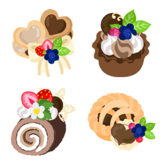 [LINE絵文字] Chocolate Sweets Emojiの画像