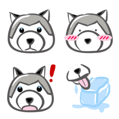 [LINE絵文字] A gray husky named Haha.の画像