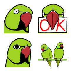 [LINE絵文字] ワカケホンセイインコの喜怒哀楽ある絵文字の画像