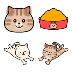 [LINE絵文字] もふもふ猫の絵文字の画像