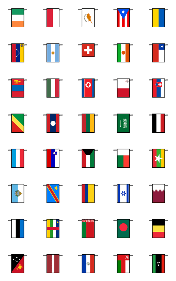 [LINE絵文字]国旗です 2の画像一覧