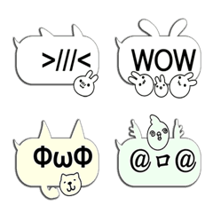 [LINE絵文字] Cute Word Emojiの画像