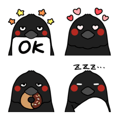 [LINE絵文字] ゆるかわいいカラスさん絵文字の画像