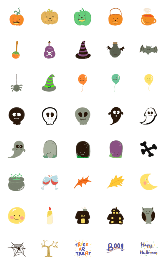 [LINE絵文字]Halloween Cutiesの画像一覧