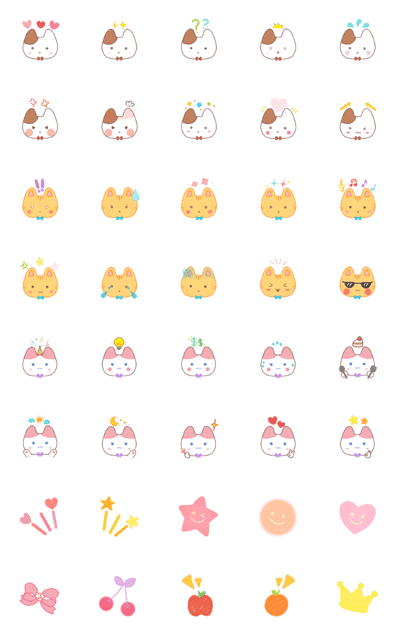 [LINE絵文字]Little Triplet Cats (version2)の画像一覧