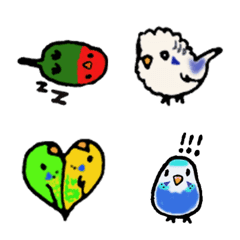 [LINE絵文字] Cute parakeetsの画像